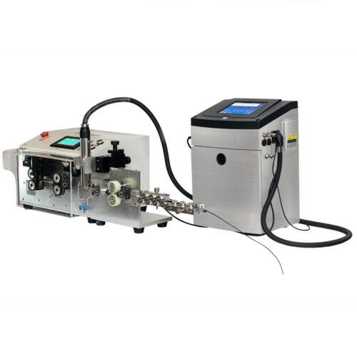 Cortadora de alambre automática Servo BZW-882DJ + impresora para etiquetado de cables