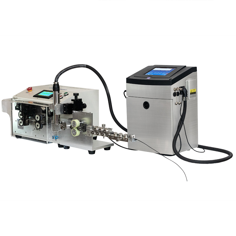 Cortadora de alambre automática Servo BZW-882DJ + impresora para etiquetado de cables